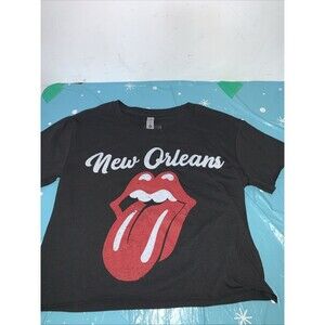 Citizen Nola Lips Cropped Tee New  Orleans XS New Without Tags